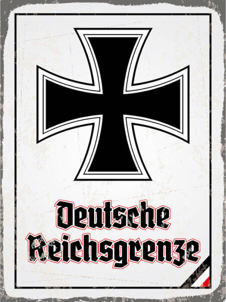 Blechschild - EK D. Reichsgrenze