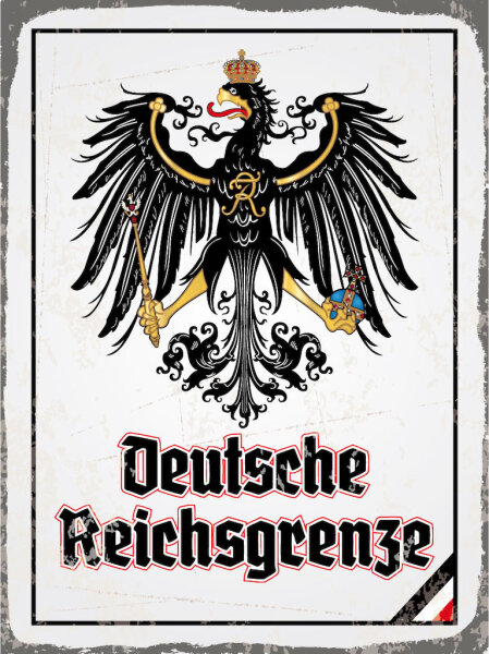 Blechschild - Adler D. Reichsgrenze