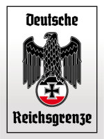 Blechschild - Adler Reichtsgrenze