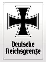 Blechschild - EK D. Reichsgrenze