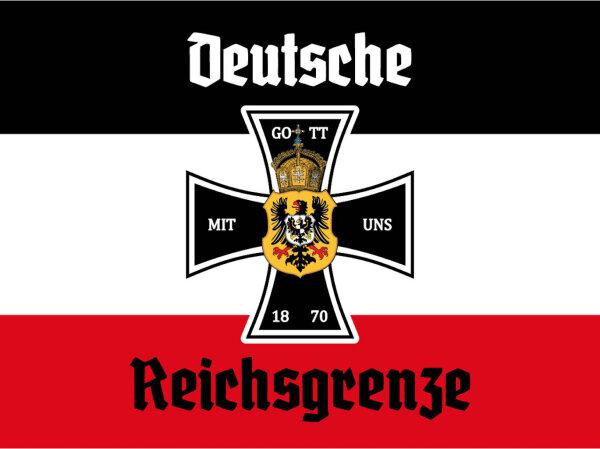 Blechschild - EK D. Reichsgrenze