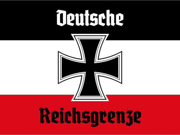 Blechschild - EK D. Reichsgrenze