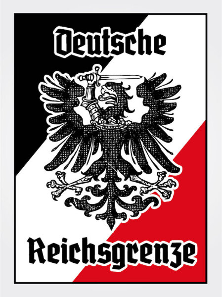 Blechschild - Adler Reichtsgrenze