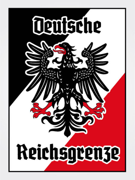 Blechschild - Adler Reichtsgrenze