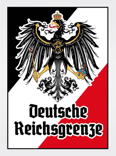 Blechschild - Adler D. Reichsgrenze