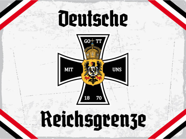 Blechschild - EK D. Reichsgrenze