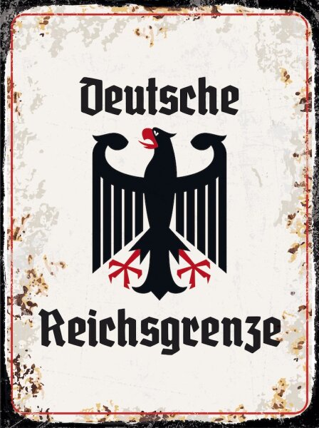 Blechschild - Adler D. Reichsgrenze