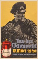 Blechschild - Tag der Wehrmacht - historisch