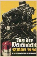 Blechschild - Tag der Wehrmacht - historisch