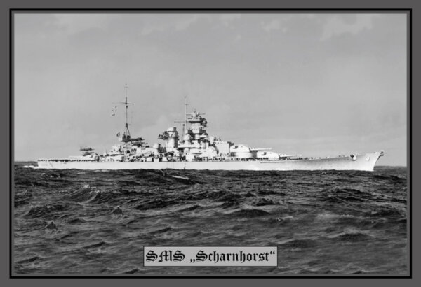 Blechschild - SMS Scharnhorst - historisch