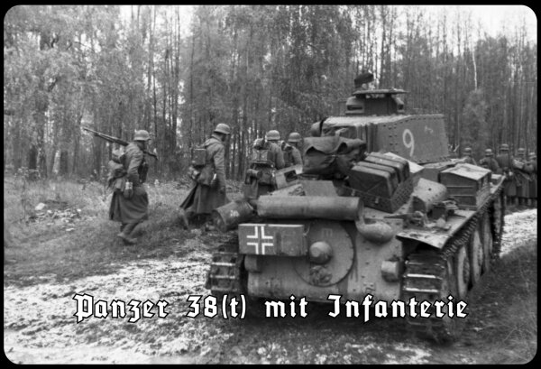 Blechschild - Panzer 38 - historisch