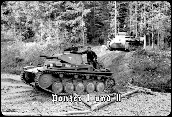 Blechschild - Panzer I und II - historisch