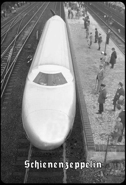 Blechschild - Schienenzeppelin - historisch