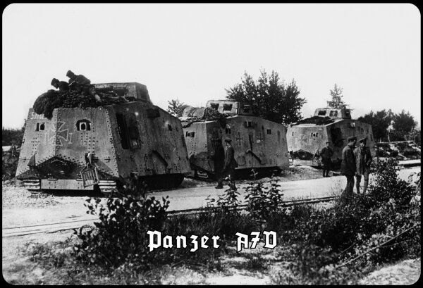 Blechschild - Panzer 1WK - historisch