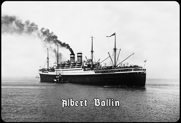 Blechschild - Albert Ballin - historisch