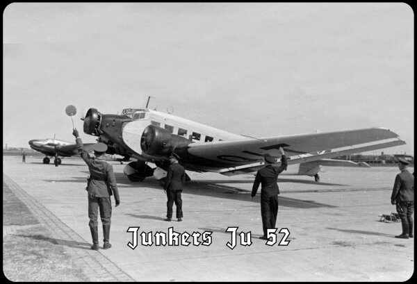 Blechschild - JU 52 - historisch