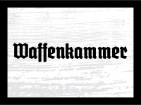 Blechschild - Waffenkammer1