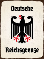 Blechschild - Adler Reichtsgrenze