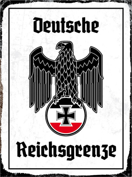 Blechschild - Adler Reichtsgrenze