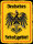 Blechschild - Adler Schutzgebiet