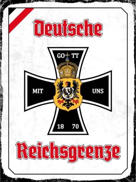 Blechschild - EK Reichtsgrenze