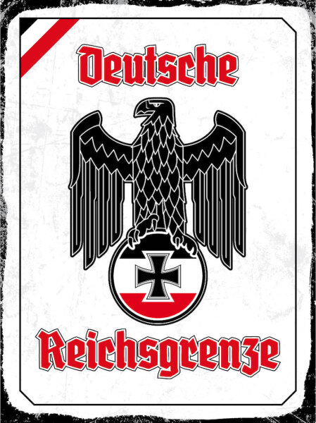 Blechschild - Adler Reichtsgrenze