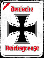 Blechschild - EK Reichtsgrenze