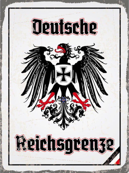 Blechschild - Adler Reichtsgrenze