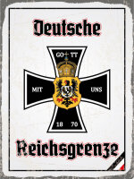 Blechschild - EK Reichtsgrenze