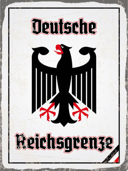 Blechschild - Adler Reichtsgrenze