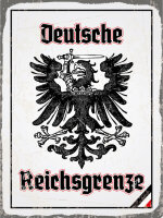 Blechschild - Adler Reichtsgrenze