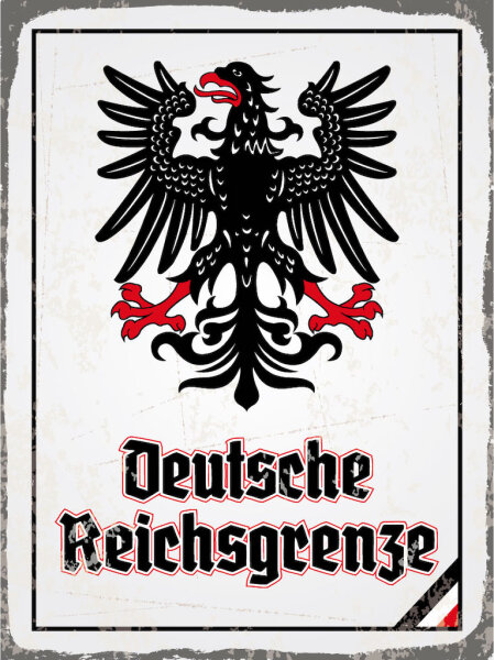 Blechschild - Adler D. Reichsgrenze