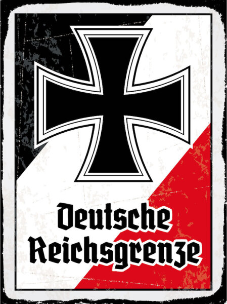 Blechschild - EK D. Reichsgrenze