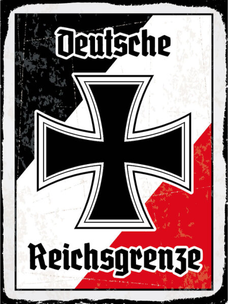 Blechschild - EK Reichtsgrenze