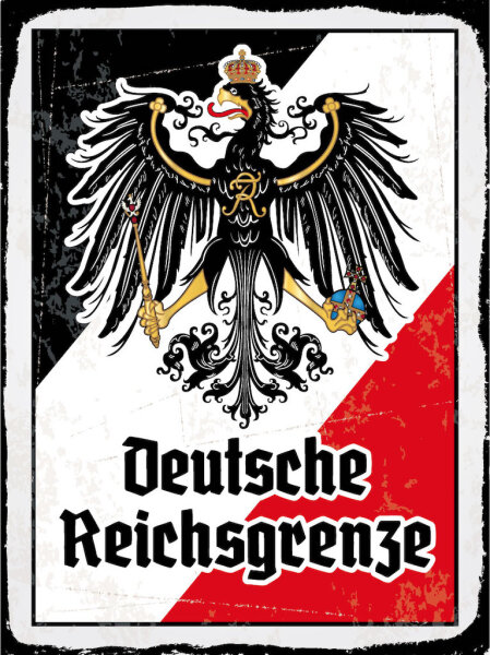 Blechschild - Adler D. Reichsgrenze