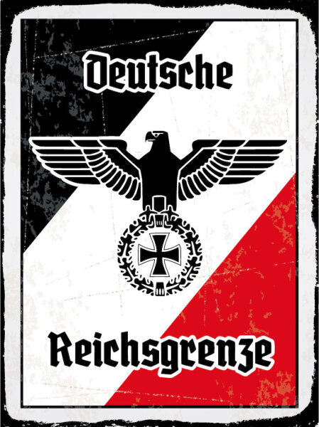 Blechschild - Adler Reichtsgrenze