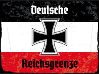 Blechschild - EK D. Reichsgrenze