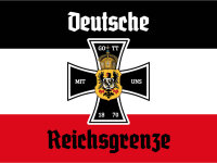 Blechschild - EK D. Reichsgrenze