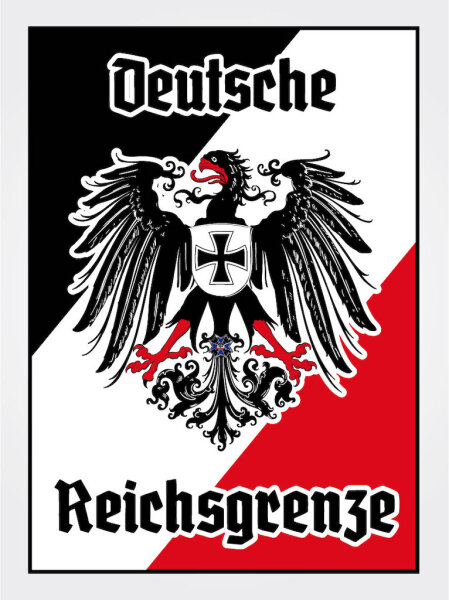 Blechschild - Adler Reichtsgrenze