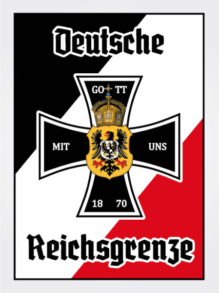 Blechschild - EK Reichtsgrenze