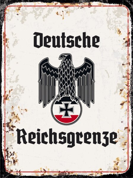 Blechschild - Adler Reichtsgrenze