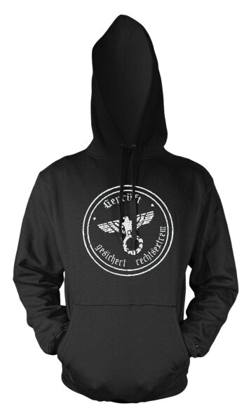 Gesichert rechtsextrem Geprüft Herren Hoodie Kapuzenpulli