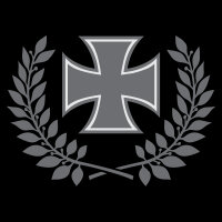 EK mit Lorbeerkranz - Poloshirt Eisernes Kreuz Soldaten Biker Weltkrieg MC S