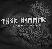 Thorhammer GÖTTERSCHLAG - Kapuzensweat Mjölnir Wotan Odin Sleipnir Walhalla