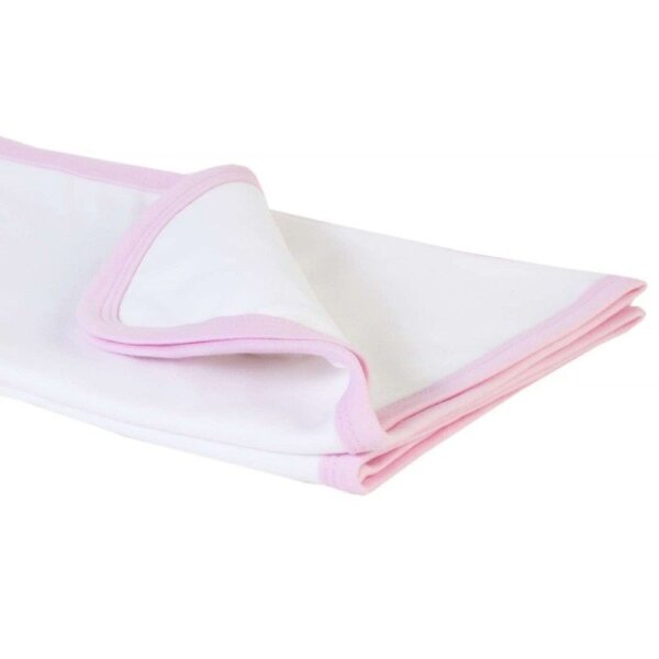 Blank 100% Cotton Shawls in Pink Trim