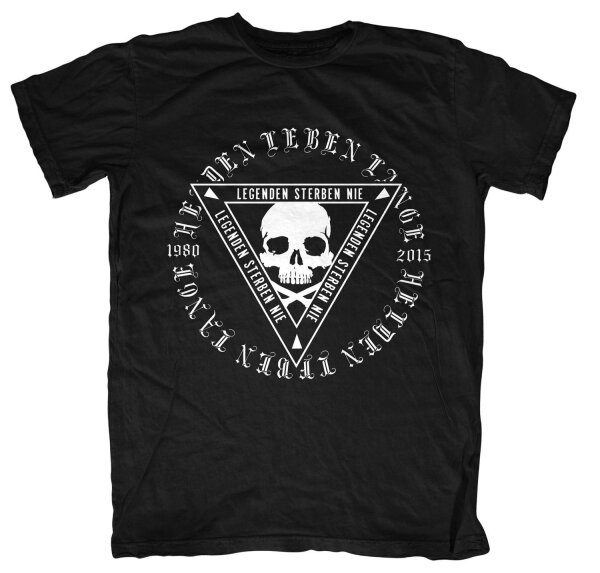 Helden leben lange - Tshirt Totenkopf Rocker 1%er MC Bikes Deutschrock Hool